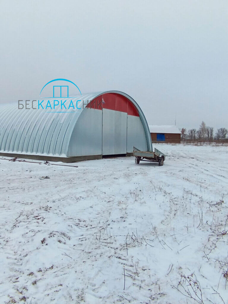 Ангар 13×60 м для кормов и амуниции